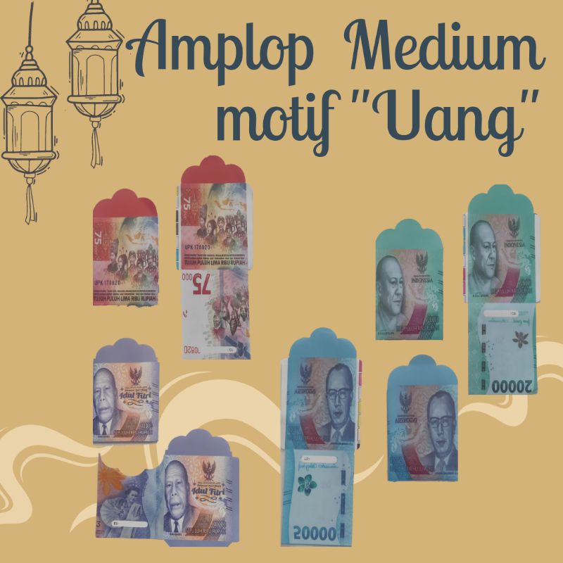 

Amplop Lebaran Viral 2023 Medium Motif Uang 1000 Lembar (Belum di Lem)