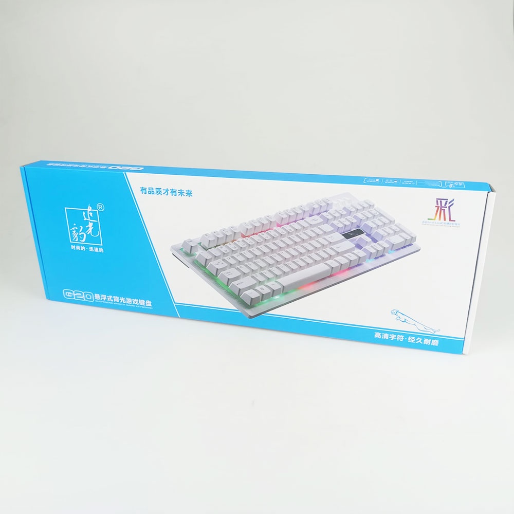 [GROSIR] Keyboard Gaming Dengan Lampu / Leopard Gaming Keyboard LED - Black