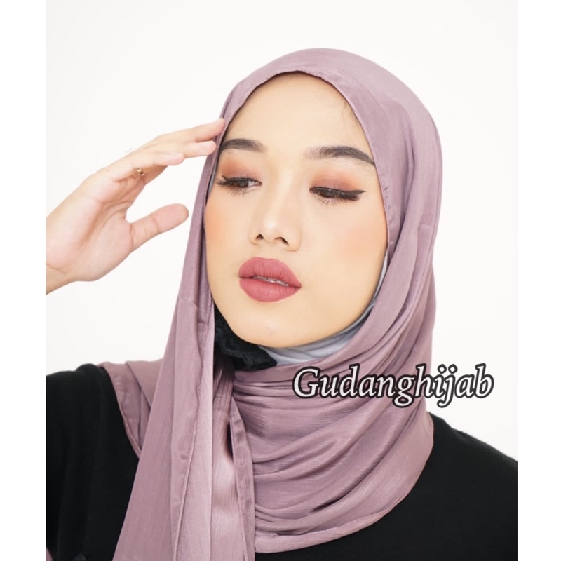 Pashmina Satin Silk Plum Pashmina Satin Cardenza Ungu Tua | Pashmina Satin Silk Plum | Satin Pashmin