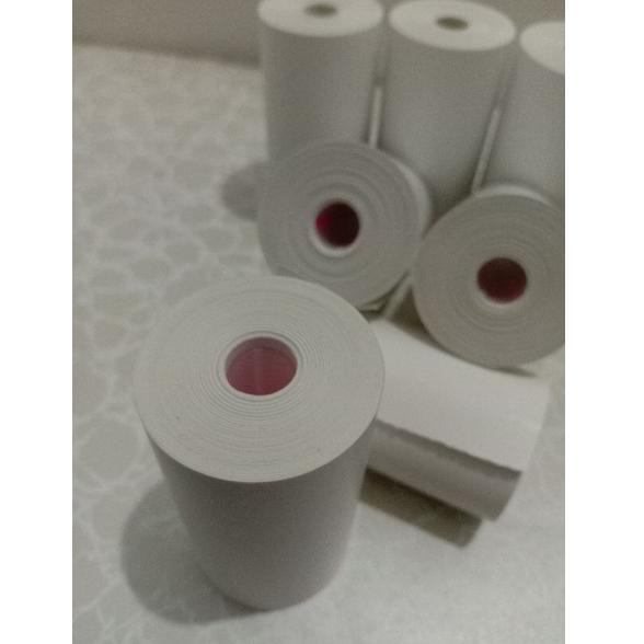 

[KODE PRODUK KL6J85590] thermal paper roll ukuran 58X30 1.pak isi 10.pcs cokok untuk semua mesin printer bluetooth 58mm