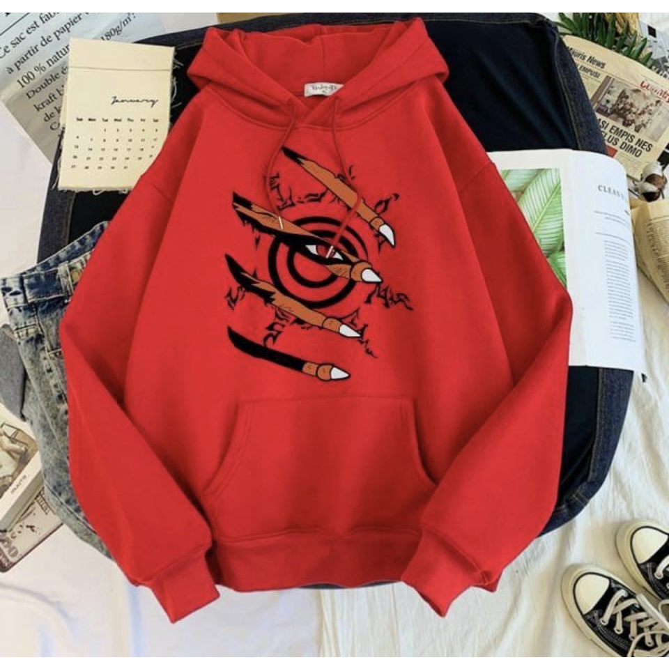 KURAMA anime Jumper Hoodie II  Sweater Hoodie Trendy II Sweter Oblong Topi Sz M - XL ( Pria &amp; Wanita / Anak &amp; Dewasa )