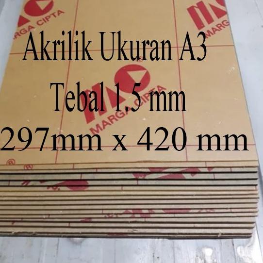 ち Lembaran Akrilik Marga Cipta A3 1.5mm オ