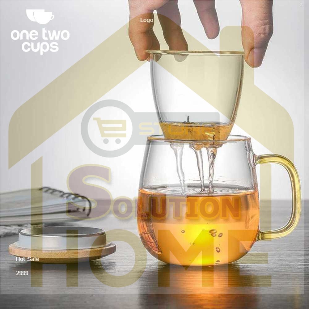 HSS TOOLS - One Two Cups Gelas Cangkir Teh Tea Cup Mug with Infuser Filter - C225