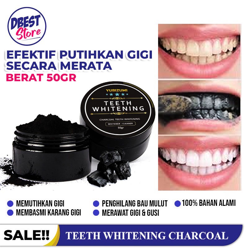 DBEST STORE - BISA COD [ ORIGINAL 100% HALAL ] Pemutih Gigi Kuning Alami Instant Permanen Teeth Whitening Powder