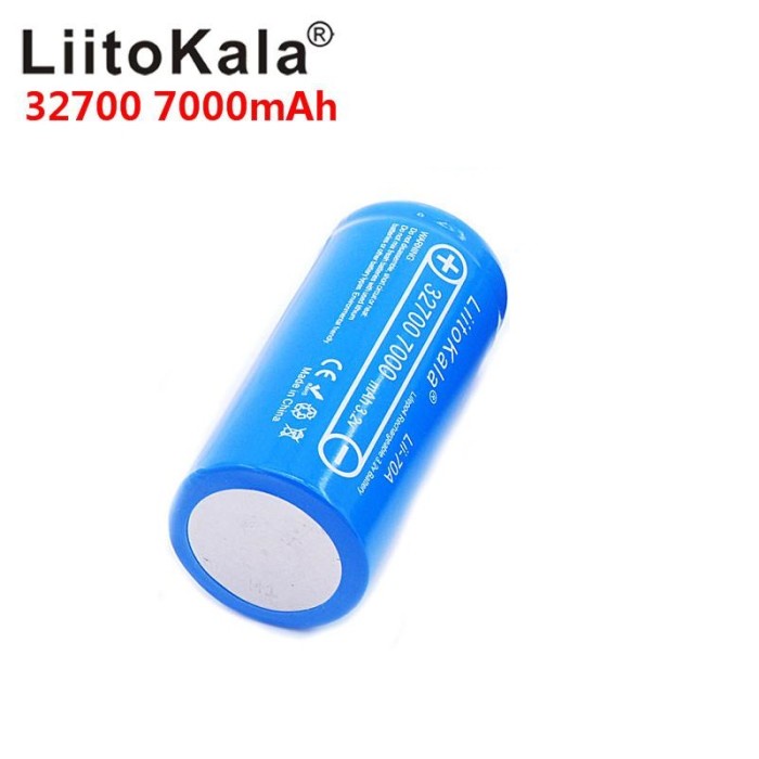 Baterai lifepo4 3.2V 32700 7000mAH 7A Liitokala Lii-70A