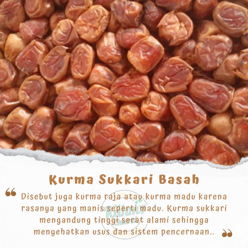 

1 KG Kurma Sukari Basah / Kurma Raja / Kurma Madu / Kurma KarameL / KURMA SUKKARI BASAH