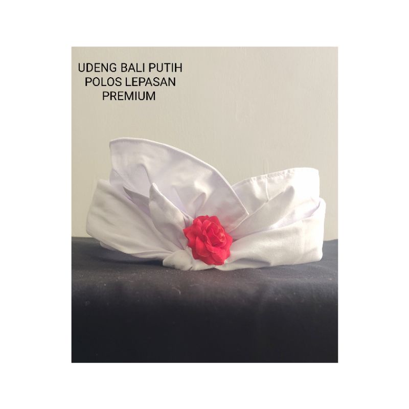 UDENG BALI LEPASAN IKAT KEPALA PUTIH POLOS