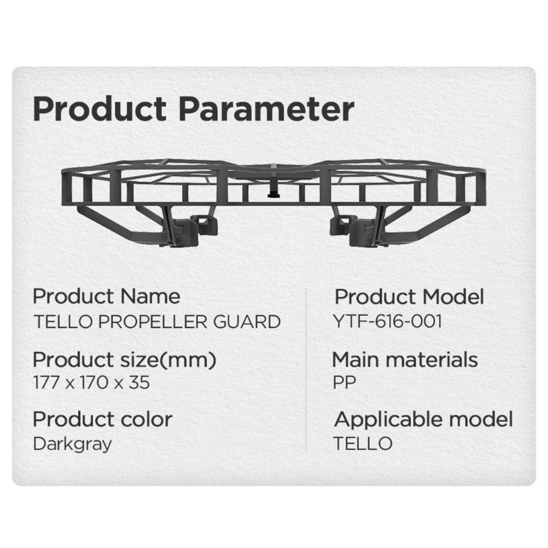 Zzz Propeller Guard Full Enclosed Propeller Blade Protection- Sangkar Untuk Mata Pisau Tello