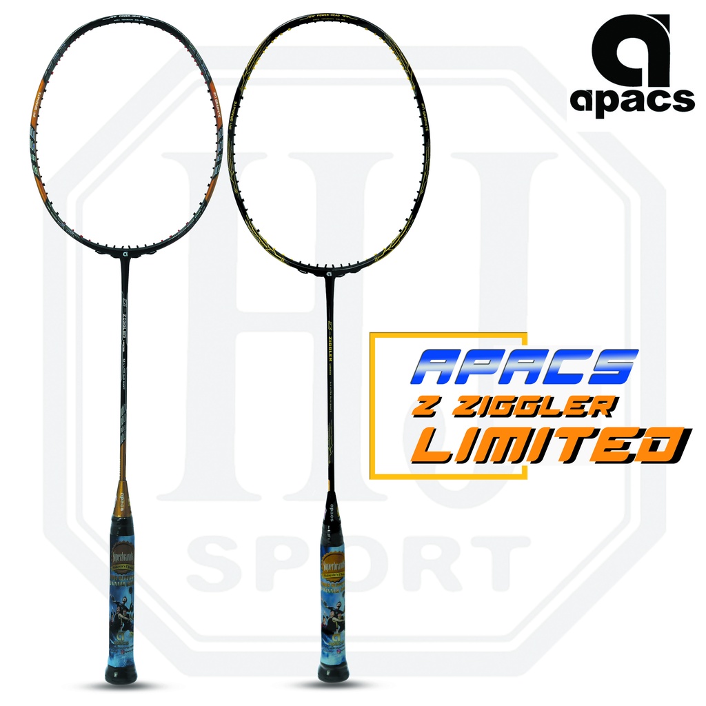 Raket Original Apacs Z Ziggler Limited Edition 38 LBS UK Free Tas Serut Badminton