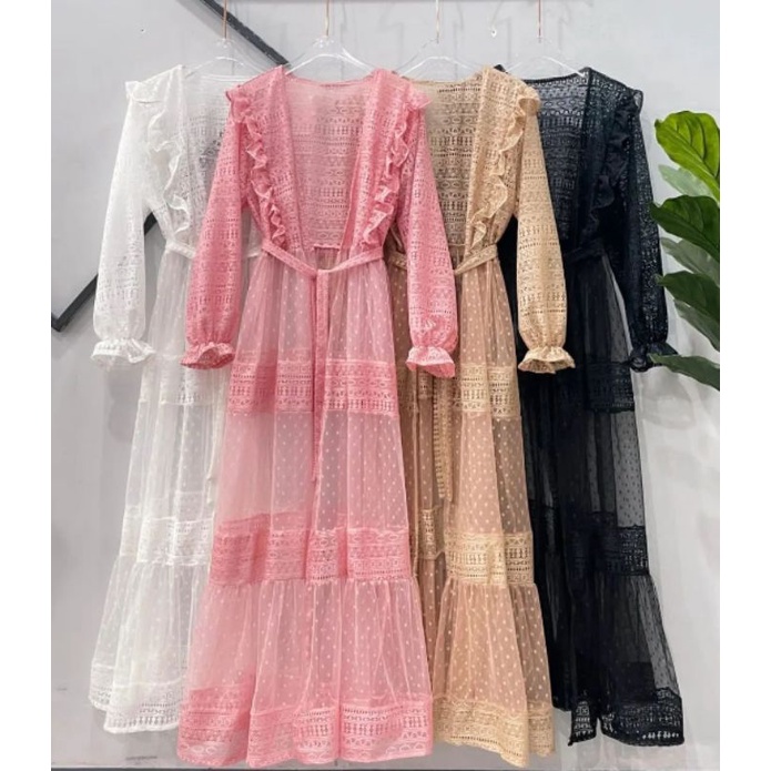 long cardigan brukat / long cardigan tile