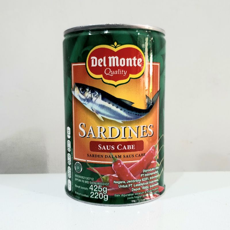 Del Monte Sardines Saus Cabe 425g