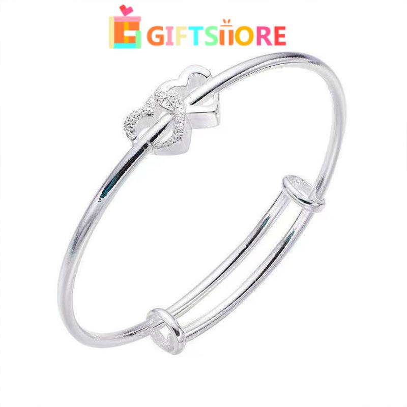 ✨COD Gelang cinta Korea Gelang ganda dorong-tarik disesuaikan desain Aksesoris Fashion Bangle-GS