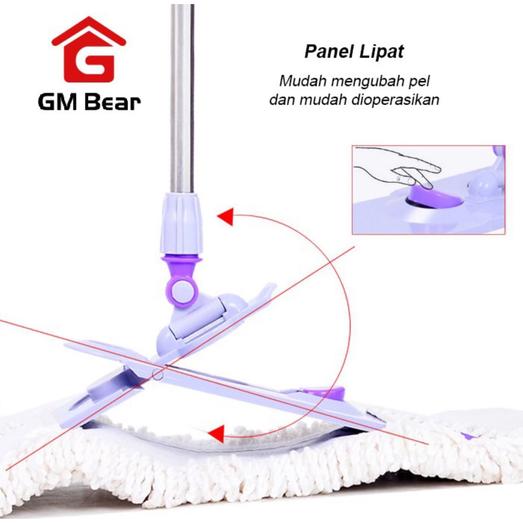 Alat Pel Lantai Ungu GM Bear - Ultra Mop Cleanze 1060 Pel Sapu Lantai