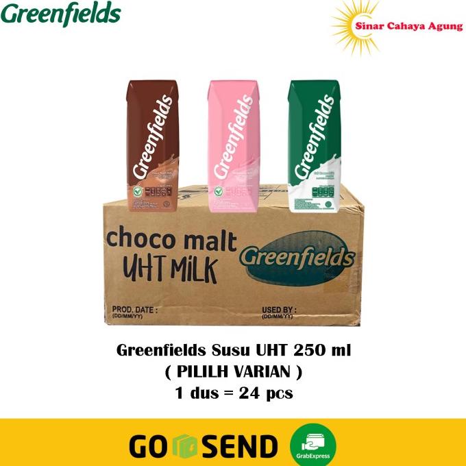 

(1 dus = 24 pcs) Susu UHT Greenfields Greenfield 250 ml TERLARIS TERPERCAYA ORIGINAL