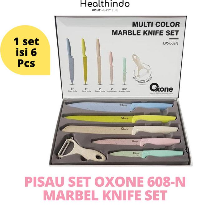 Sale Pisau Set Marbel Pisau Set Oxone Pisau Ox-608N Ox 608 Pisau Dapur Termurah