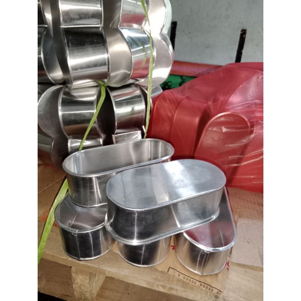 Loyang Oval Chesee cake loyang kue oval aluminium 20x10x6 18x8x6 tinggi 6