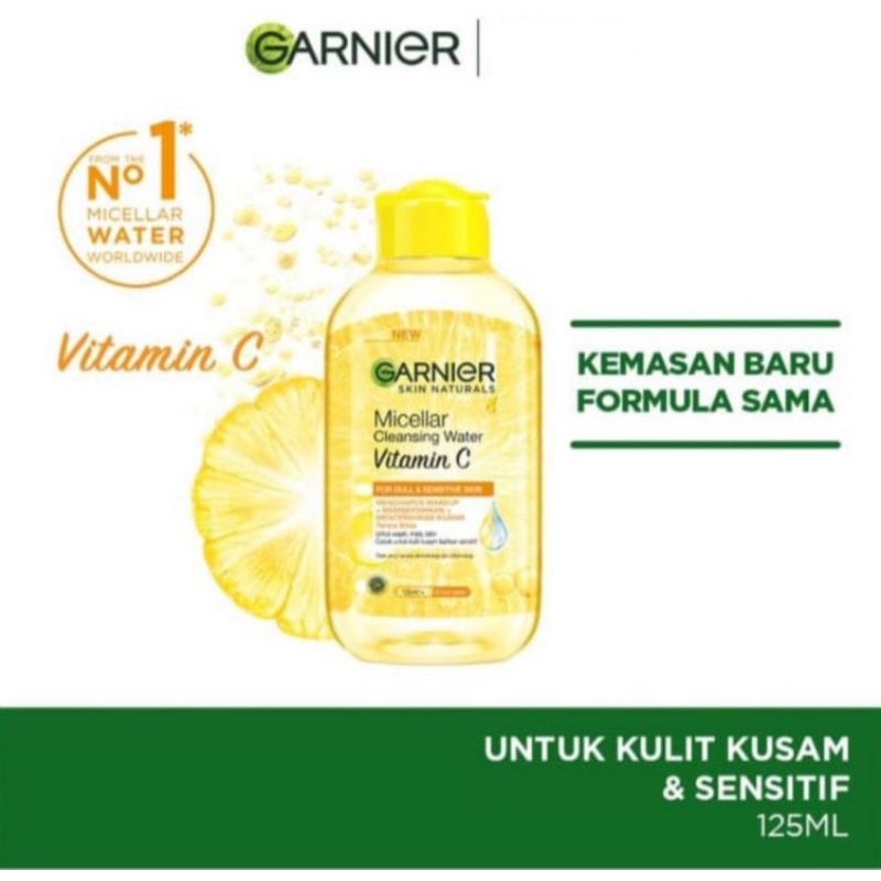 GARNIER MIcellar Cleansing Water Vitamin C 125 ml (kuning)