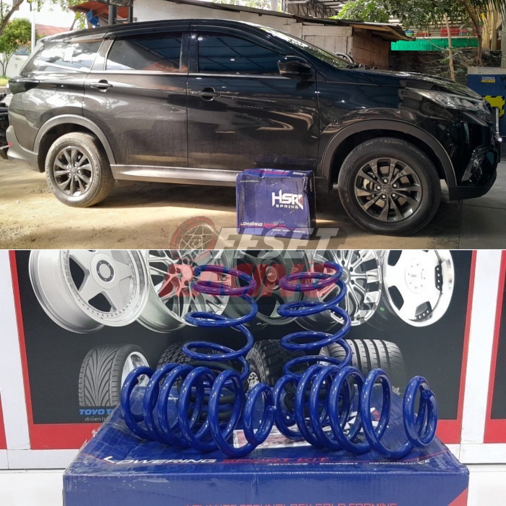 Per Mobil Ceper Terios LOWERING KIT HSR BLUE TOYOTA TERIOS Tahun 2012-2020 (Depan Belakang)
