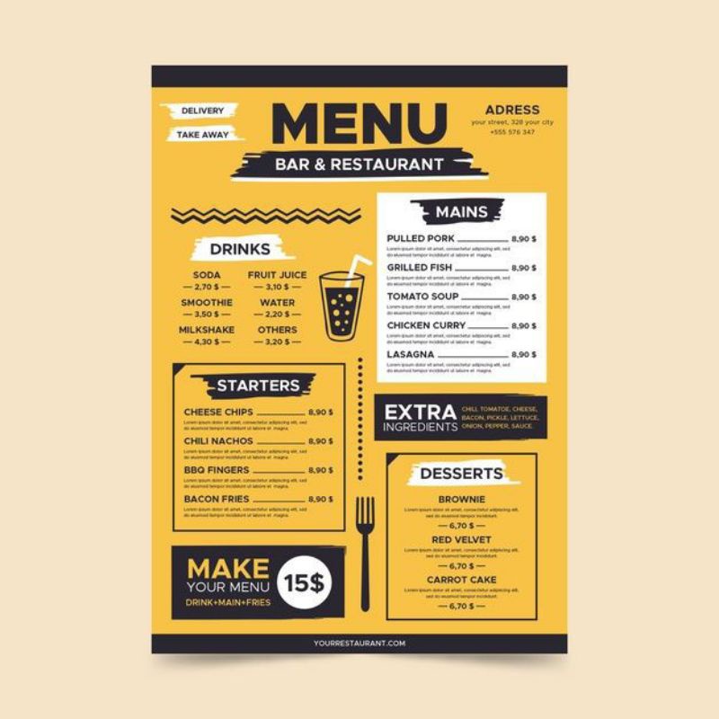 JASA DESAIN MENU MAKANAN BUKU MENU