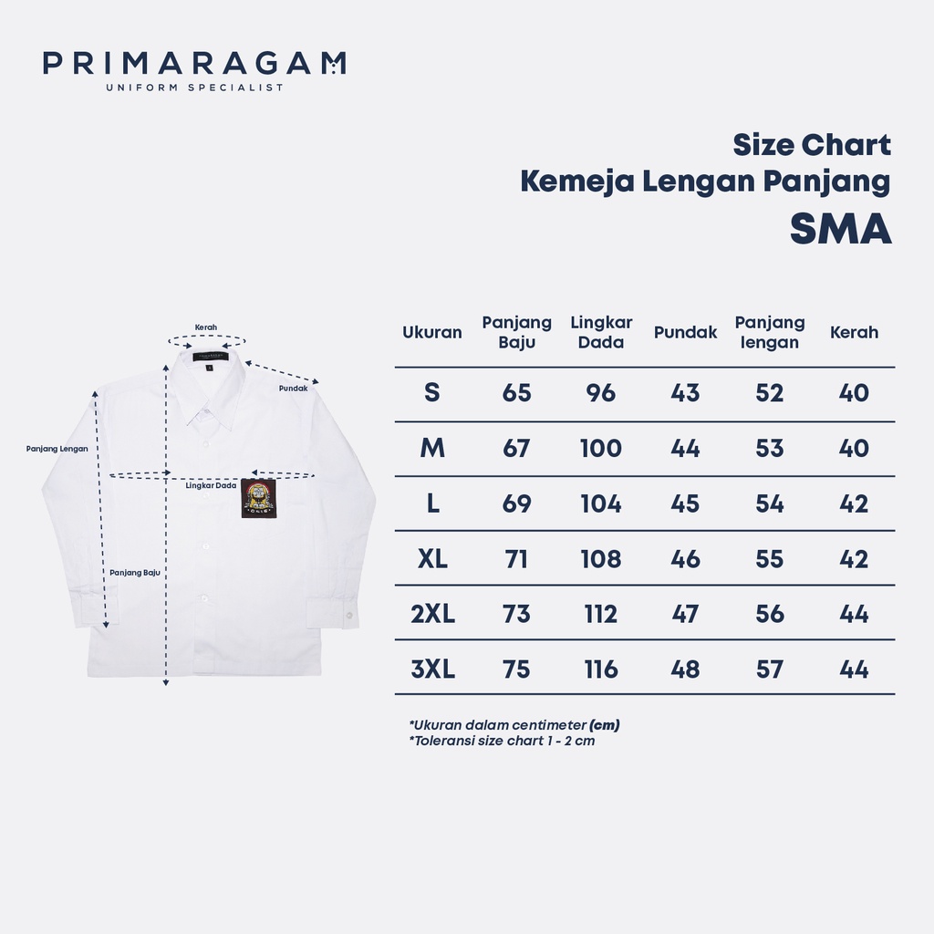 OBRAL BARANG CACAT kemeja putih bet panjang seragam sekolah sma bet panjang kemeja  panjang