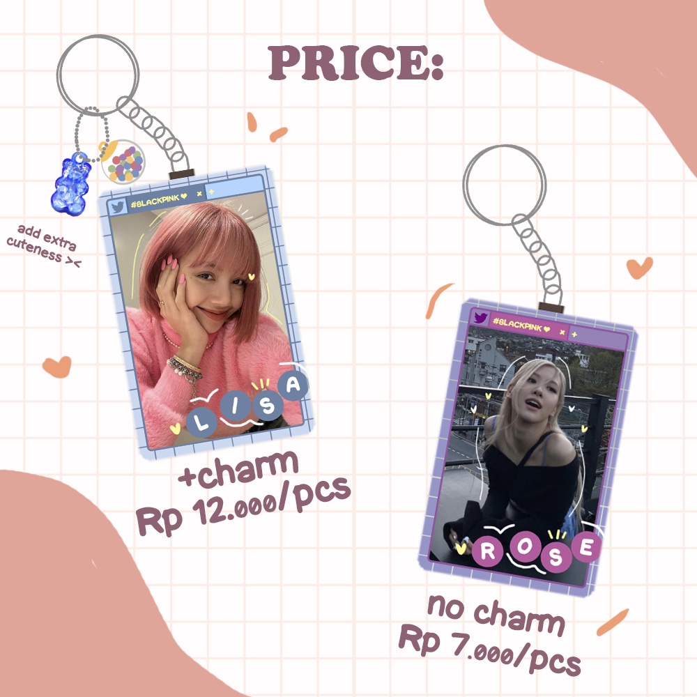 BLACKPINK KEYRING KEYCHAIN GANCI GANTUNGAN ACRYLIC KUNCI VOL.2 BLINK BP