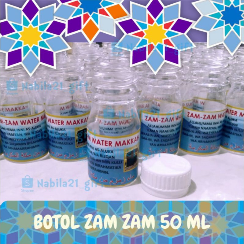 Botol Air Zam Zam 50ml | Botol kosong Zam Zam