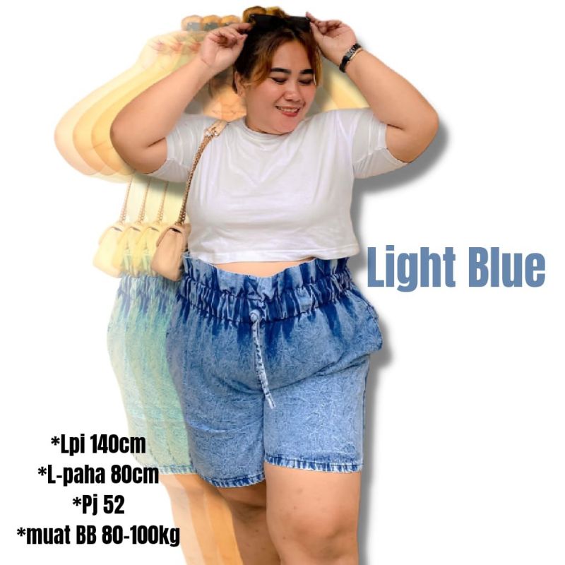 BOLLO JUMBO HOT PANTS CELANA PENDEK WANITA JEANS