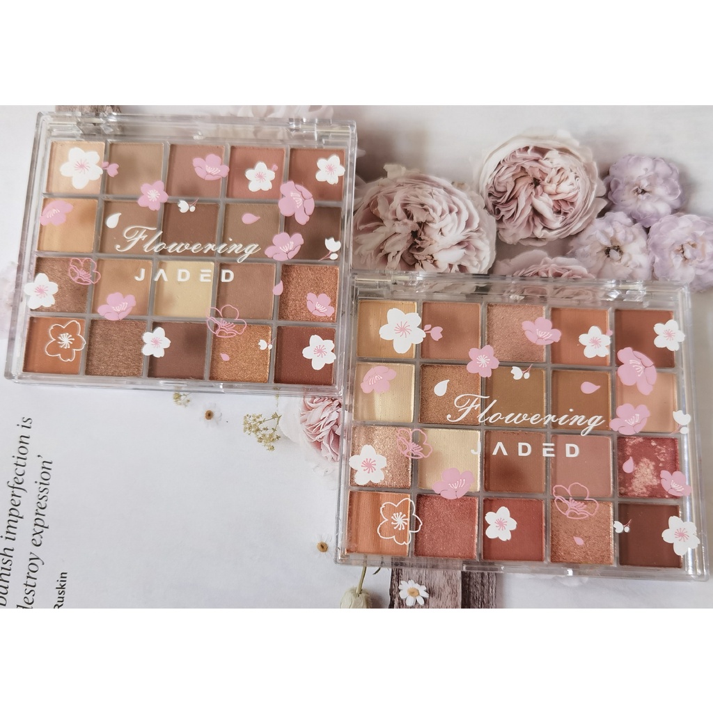 DIKALU Eyeshadow 20 Warna Glitter Matte Kombinasi Tahan Lama JADED-7