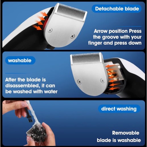 Bomidi L1 Alat Cukur Rambut Elektrik Mesin Hair Clipper Cordless Set Cukuran Mencukur Perawatan Pria 5 Detachable Head