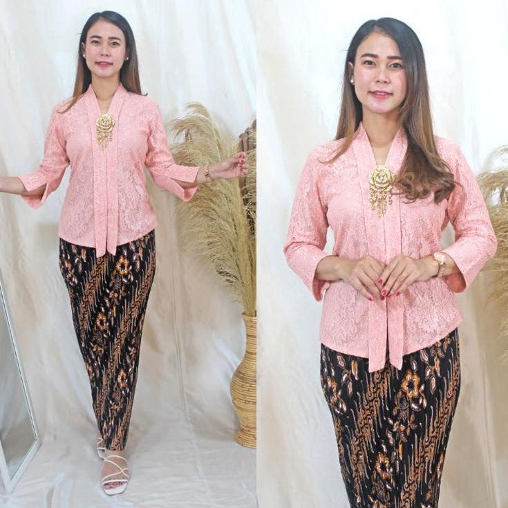 Stok Terbatas Kebaya Encim Kartini Modern Brokat Murah Grosir Bonus Furing Lapis Katun Kutubaru Keba