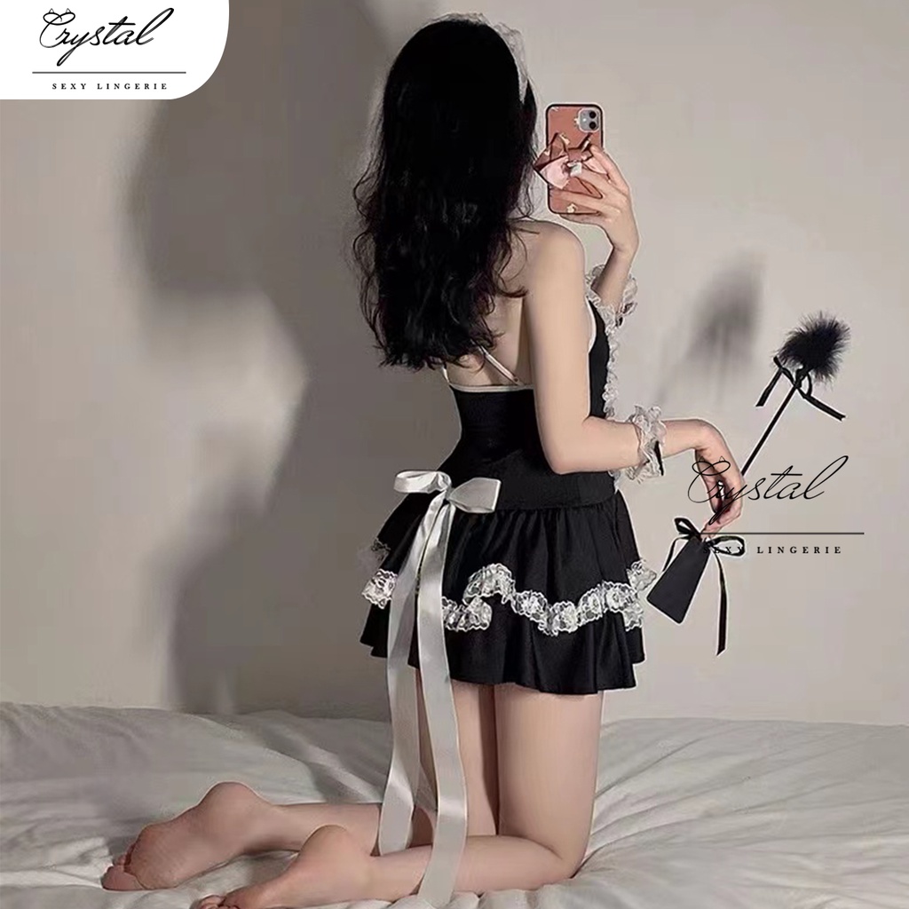 Lingerie Cosplay Maid Uniform / Lingerie costum kostum pelayan wanita baju tidur sexy wanita 164