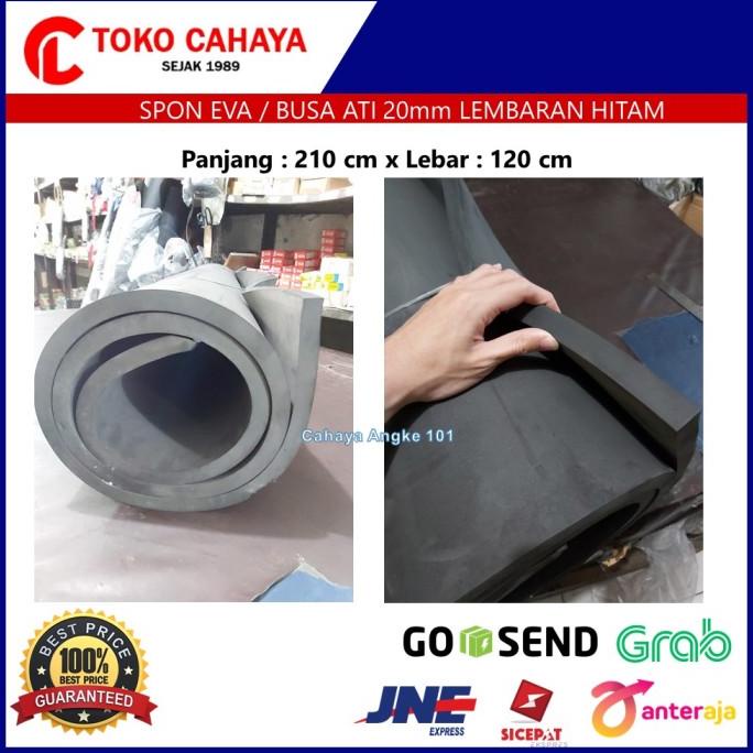 

[BISA COD] Spon Eva Sponge Busa Ati Spon Karet 20mm Hitam 120 x 210 cm Lembaran