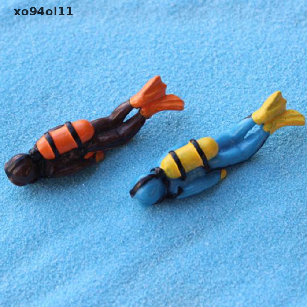 Xo Treasure Hunter Diver Fish Ornament Landscape Dekorasi Aquarium OL