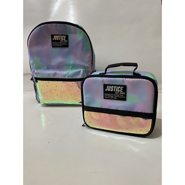 preloved justice set ransel dan lunch bag like new