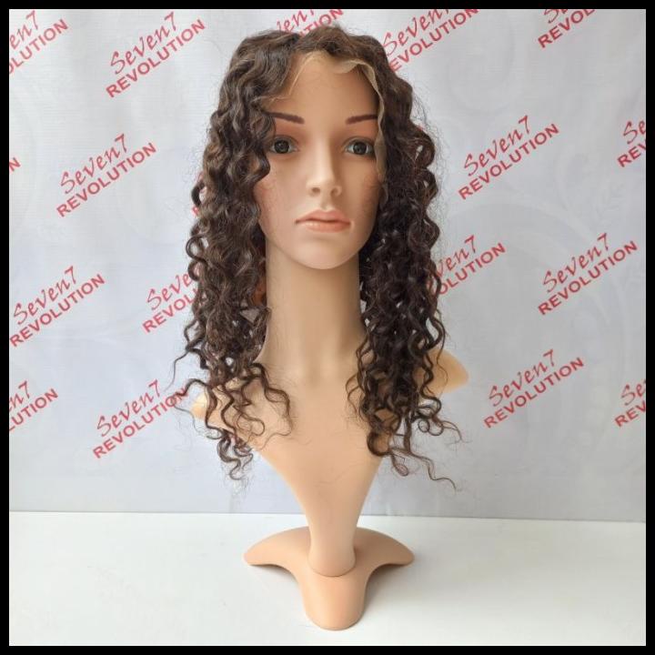 Wig Rambut Asli/ Wig Human Hair Curly Natural (16Dc)