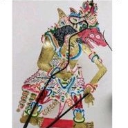 wayang kulit kumbokarno bahan kulit sapi asli