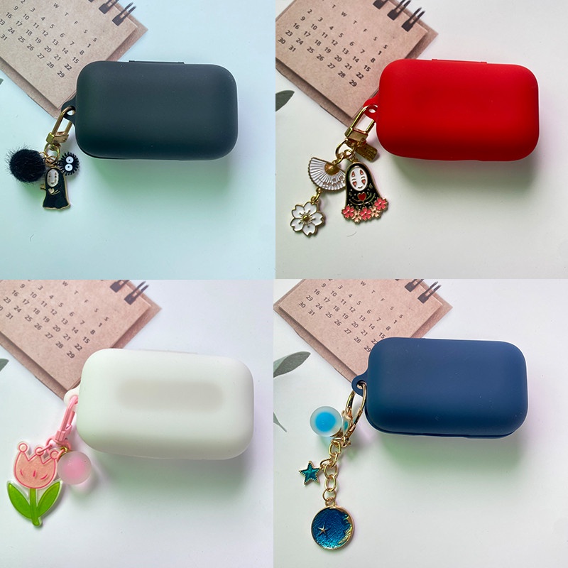 Untuk Haylou t15 Case Lucu Keyring Melindungi Earphone Cover Untuk Haylou t15 Silikon Hearphone Aksesoris Kotak Fundas