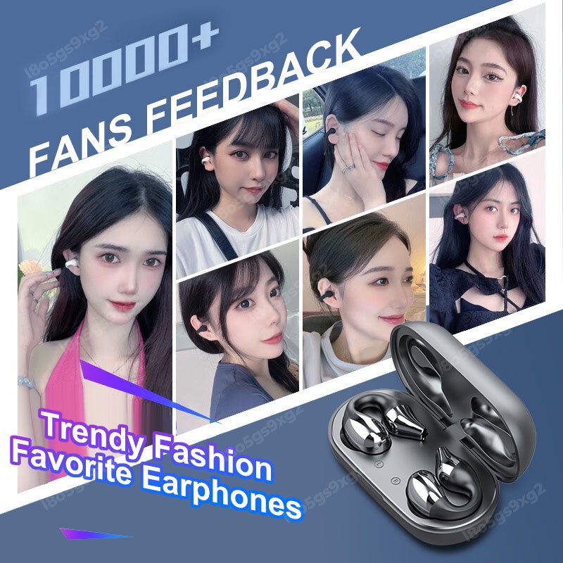 【Ready Stok】S03 Wireless Headset Bone Conduction Olahraga Clip Ear TWS Earphone Bluetooth 5.2 Pengurangan Kebisingan Tahan Air Dengan Mikrofon