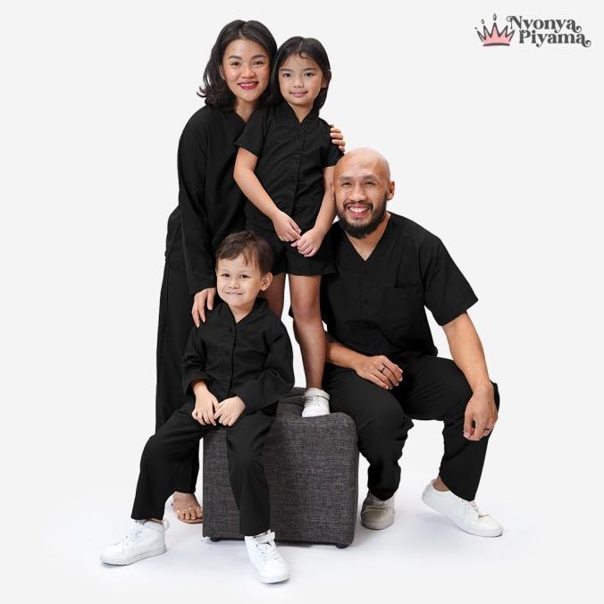 Nyonya Piyama Poly Bamboo Family Set (Espresso Cozy)