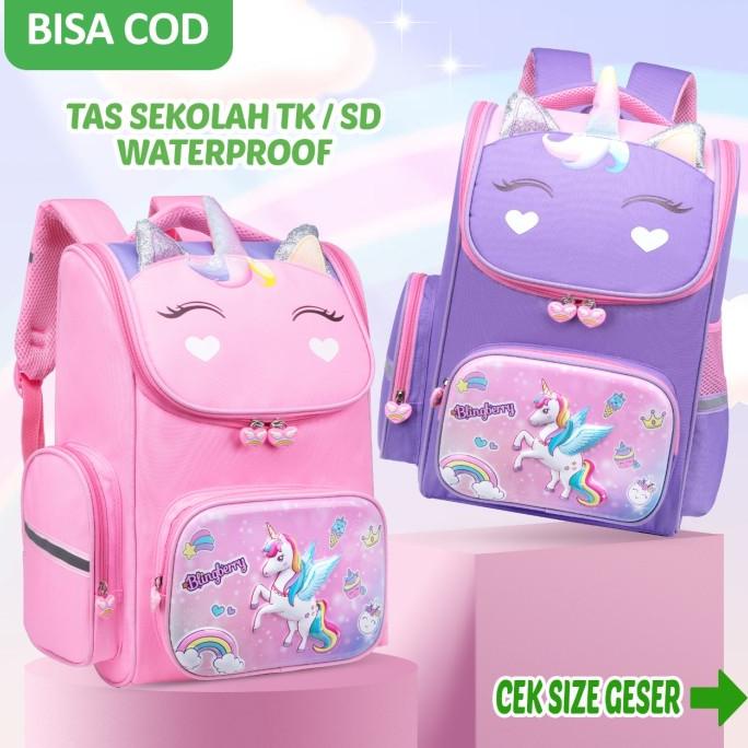 Tas Sekolah Unicorn Ransel Sekolah Anak SD TK Import Tas Unicorn anak