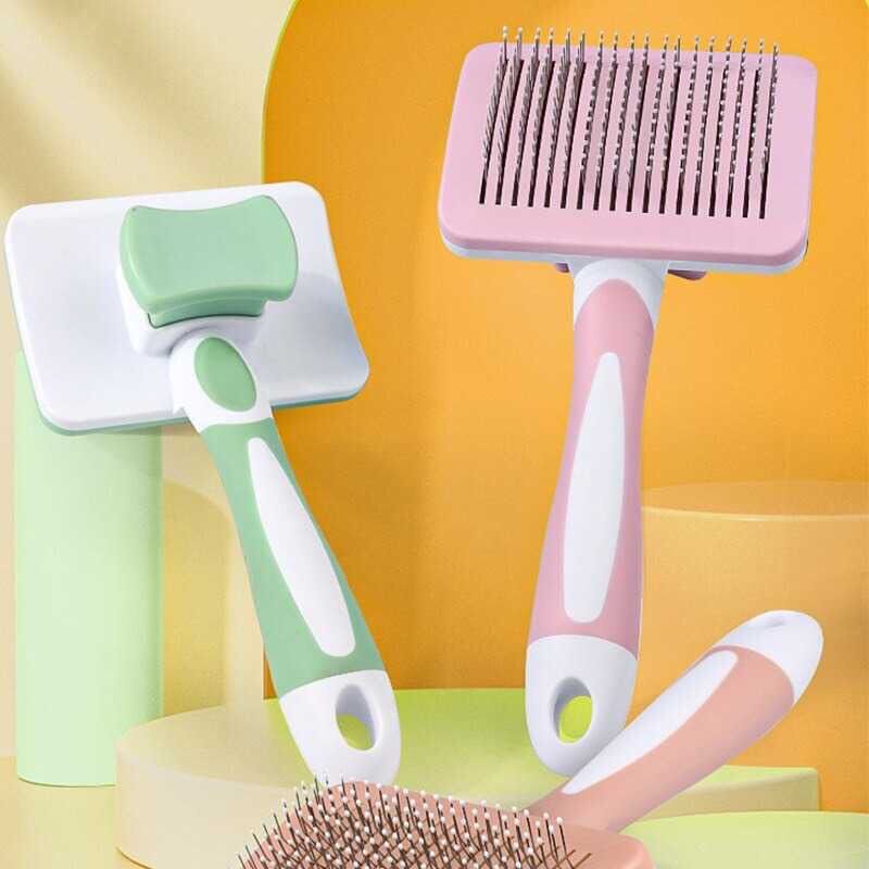 Sisir Grooming Kucing Anjing Otomatis Sisir Bulu Anjing Kucing Pet Comb Hair Removal