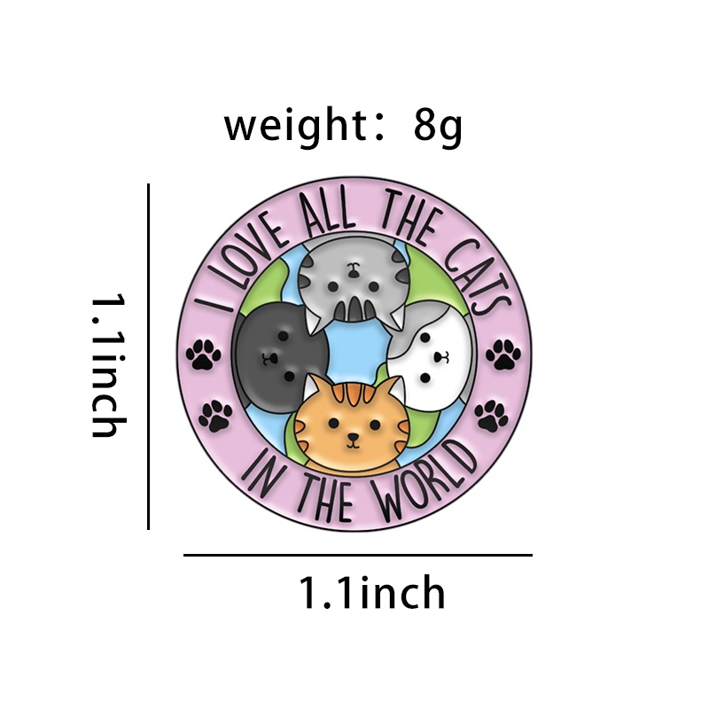 Lucu Kucing Club Enamel Pin Kreatif Anak-Anak Club Tidur Kucing Bros Lencana Kerah Pin Kartun Hewan Lencana Perhiasan Hadiah Untuk Teman