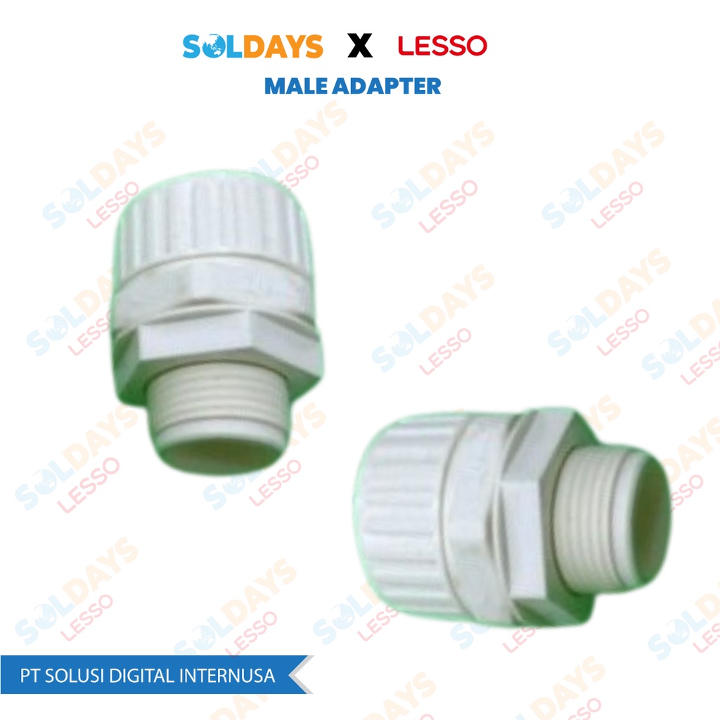 Lesso Adaptor Pipa To Fleksibel dn25 / Conduit  Male Adaptor 25mm