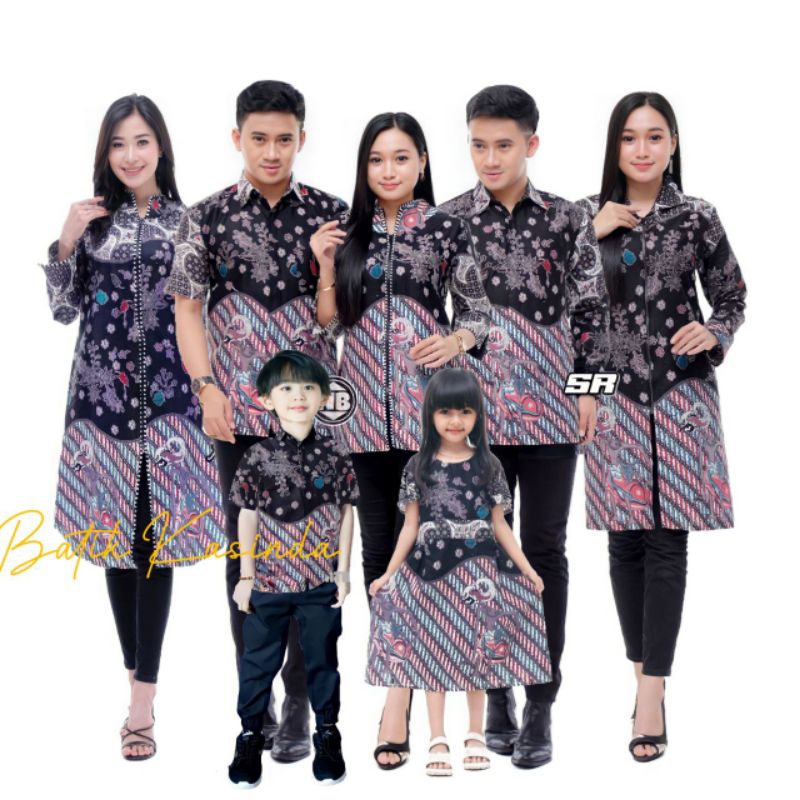 BATIK COUPLE KELUARGA Sania ruffle ori ndoro Jawi dnt motif terbaru 2023