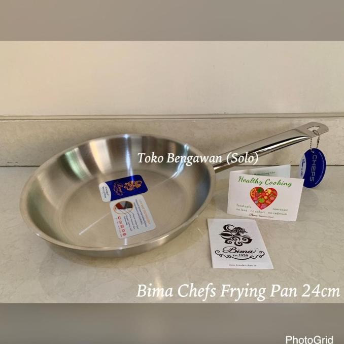 FREE ONGKIR Bima frying pan 24cm chefs / fry pan stainless 304