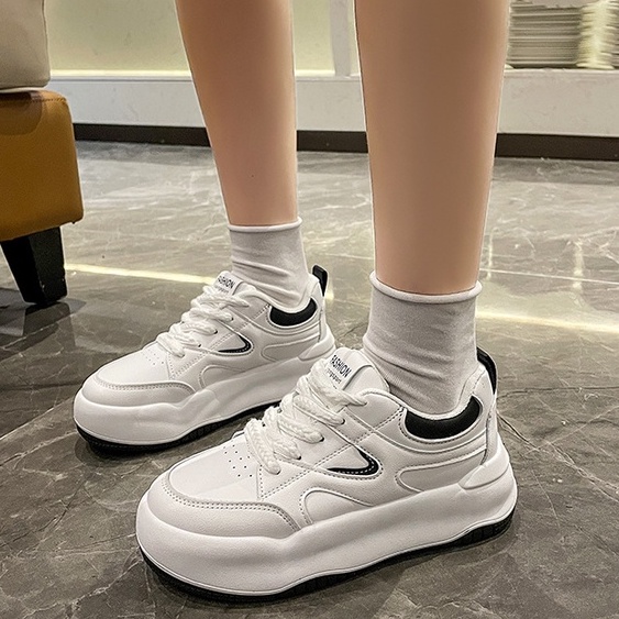 Sepatu Sneakers Wanita Tali Fashion Style Korea Cewek Sport Shoes Casual Kulit Sintetis Free Box Azgalery SPT-15