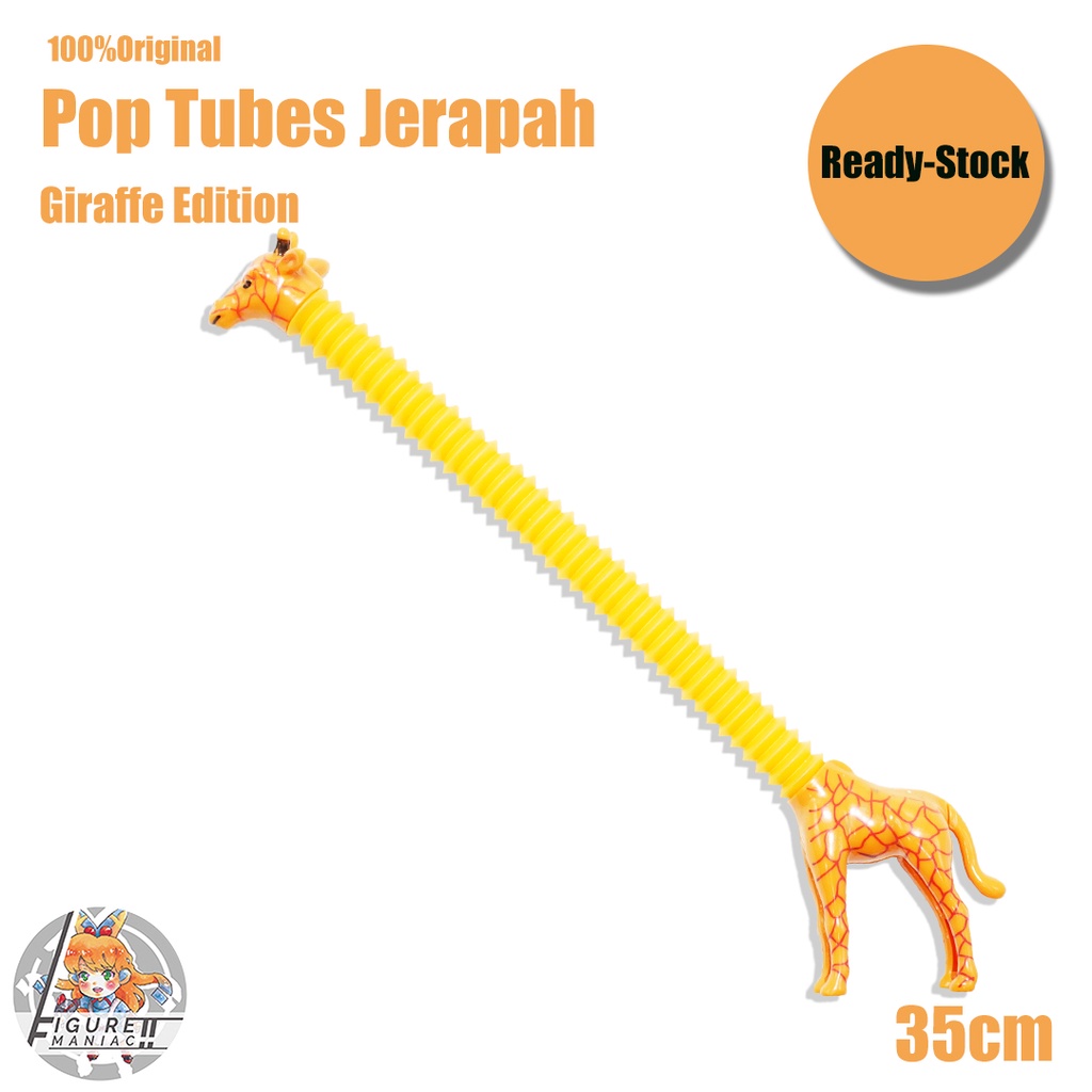 Figure Maniac - Pop Tubes Karakter Giraffe Light Up Edition Glow Pipa Nyala Anak Premium Import