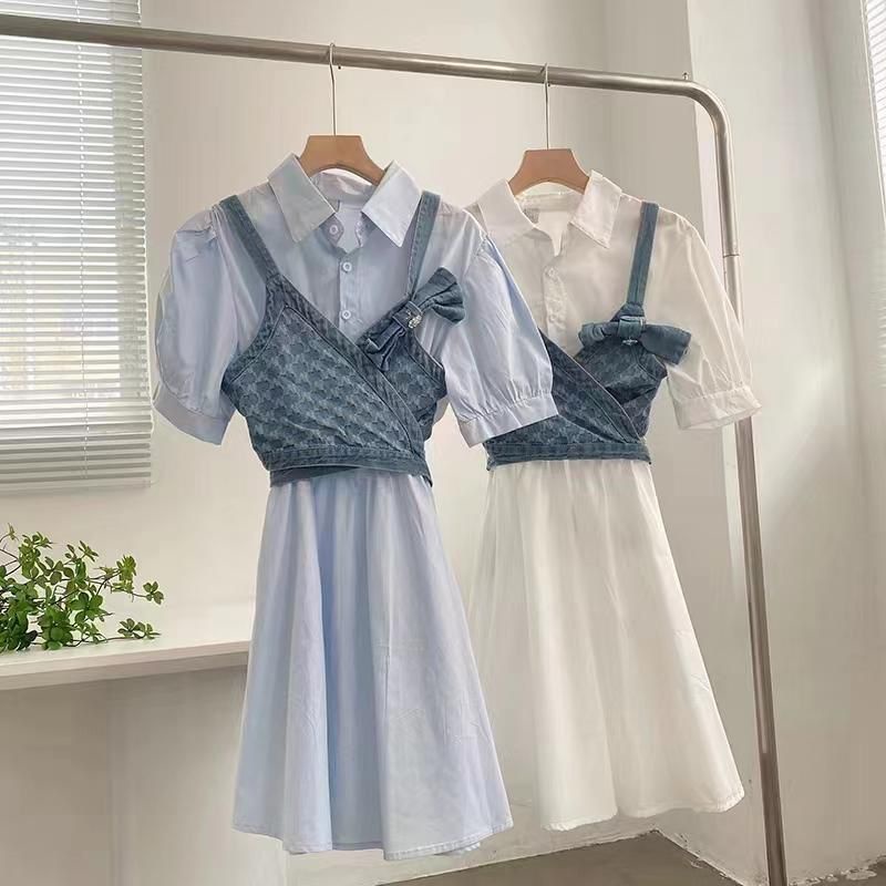 893 DRESS ROMPI JEANS WANITA