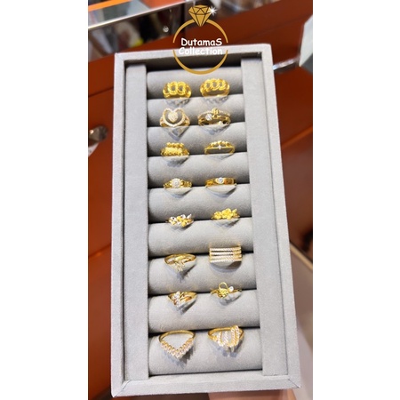 Cincin Dewasa Banyak Motif Berat 0.8-2gram an Emas Asli Kadar 375%