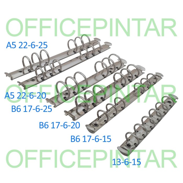 

RING MEKANIK BINDER 6 LUBANG B6 17-6-25 TR171-6-25/20